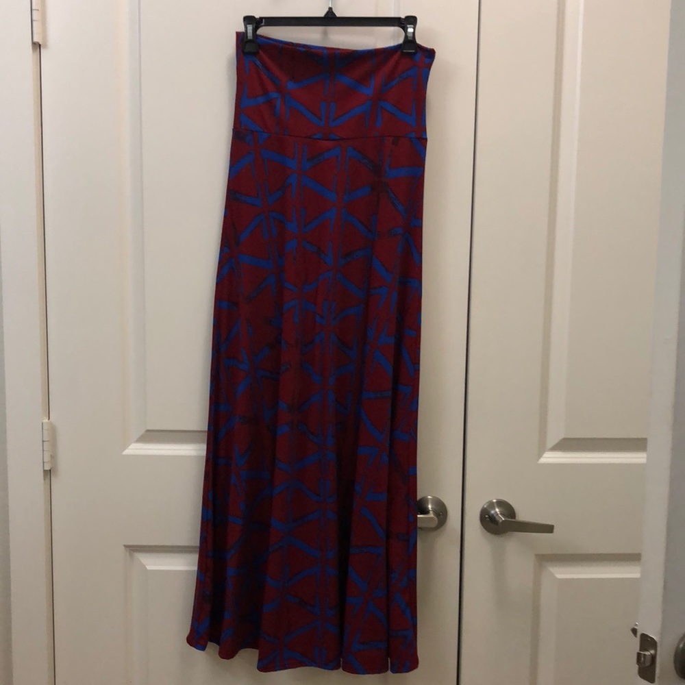 Lularoe maxi dress/ skirt red and blue